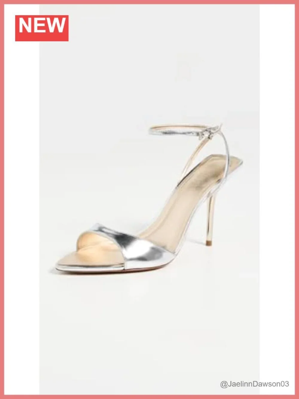 Leather Stiletto Heeled Sandals with Ankle Strap Size